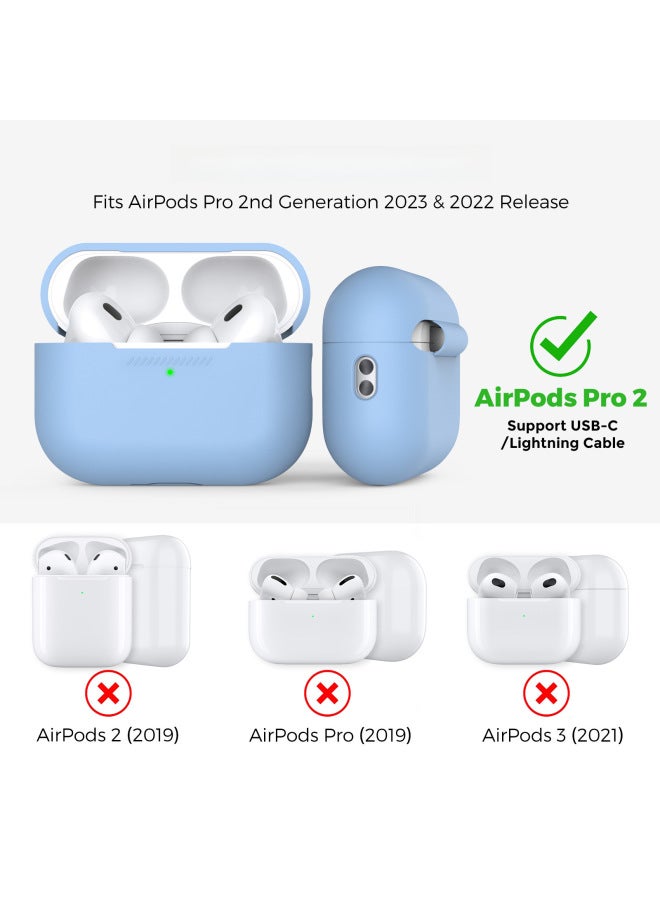 أهاستايل مناسب لـ Apple Airpods Pro 2 - غطاء سيليكون واقي عالمي مع سدادة غبار لكل من Lightning وType-C - Image 2