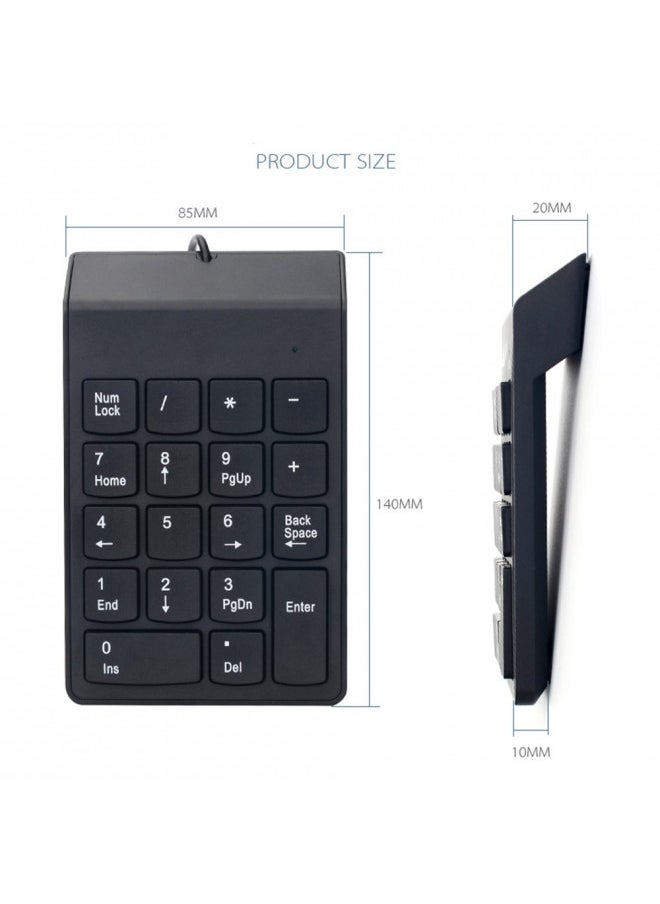 Kadaon Kadaon Numeric Keypad,USB Numeric Keypad, USB 18 Key Number Numeric Keypad Keyboard for Laptop/Notebook PC Computer  - Image 4