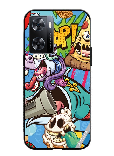 Protective Case Cover For Oppo A57/A77s Cartoon Design Multicolour