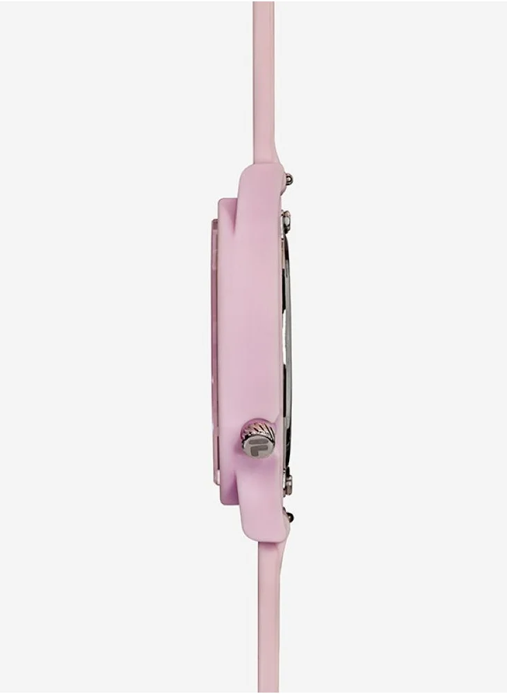 FILA Fila Style Womens Analog ABS Case, Pink Silicone Strap, 38-320-205, size 41mm