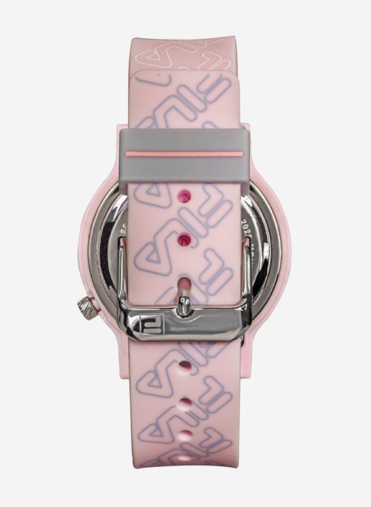 فيلا ساعة فيلا نسائية بحزام سيليكون وردي، مقاس 41 مم - Image 4