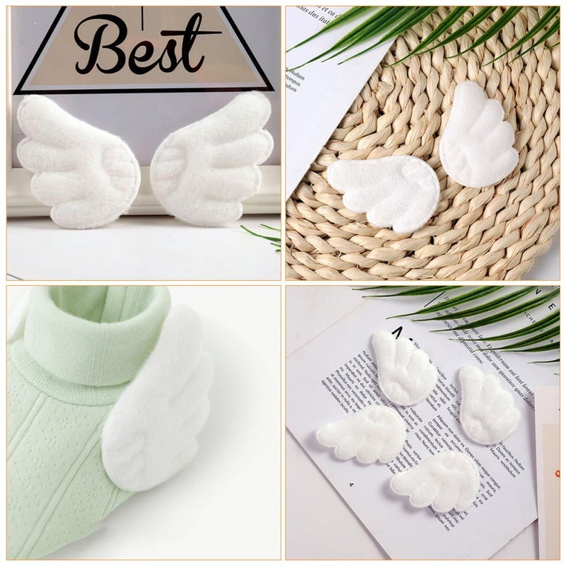 DOITOOL 15 Pairs Angel Wings Patches for White DIY Sewing Clothing Hat Decoration - Image 4