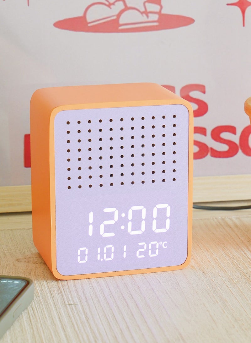 Steepletone Rise Play Digital Alarm Clock Bluetooth Speaker Customizable Display Temperature Reading Home Decor - Image 4