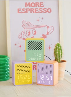 Steepletone Steepletone Rise Play Digital Alarm Clock Bluetooth Speaker Customizable Display Temperature Reading Home Decor  - Image 5