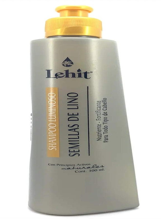 Lehit Semillas de Lino Shampoo Luminoso Salt Free Nutriente Fortificante | Semi di lino Flax Seeds Shampoo 10.1oz-300ml