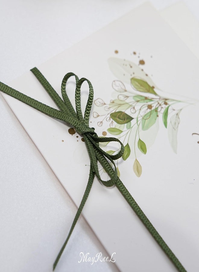 Mayreel Solid Moss Grosgrain Ribbon 1/8" Thin Olive Green Ribbon for Crafts Gift Wrapping Sewing Wedding Decor Hair Accessories Party Favor Decorations, 100 Yards Roll - Image 5