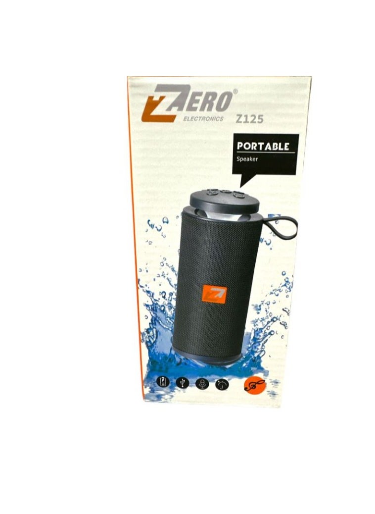 Zero Z125 Portable Bluetooth Speaker Supports Memory Card and USB -Black