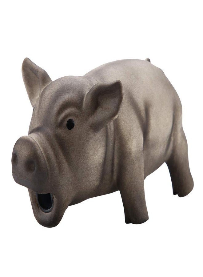 Ichiias Dog Chew Toy Cute Pig Grunting Squeak Latex Dog Puppy Toy(Black) - Image 2