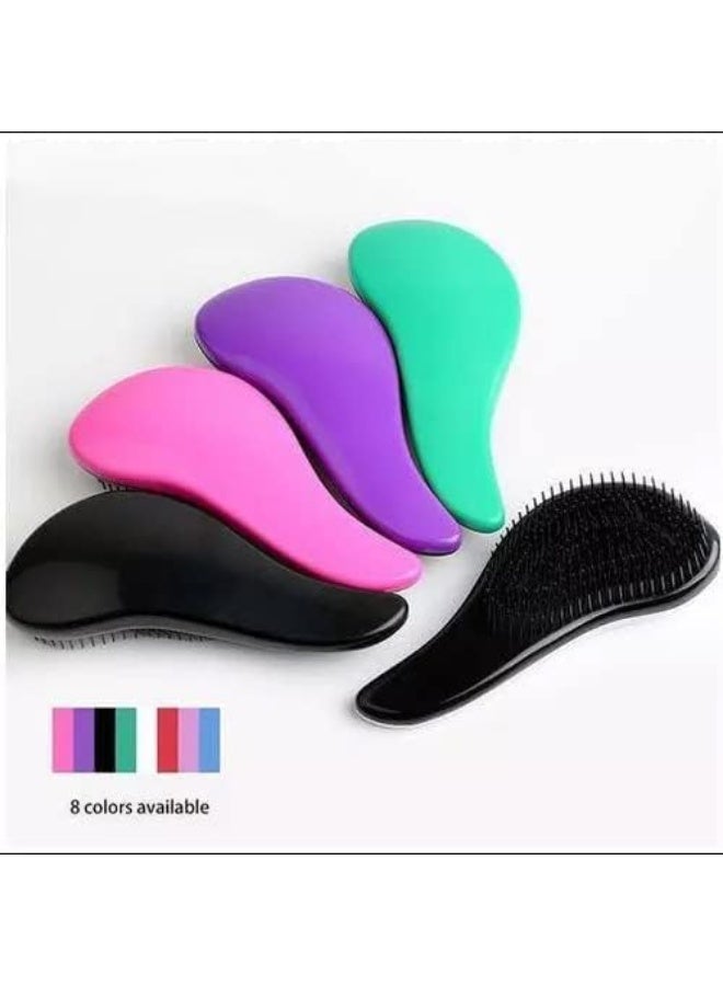 فرشة شعر متعددة الألوان – لفك تشابك الشعر بلطف، مناسبة للشعر الجاف والمبلل، لطيفة على فروة الرأس وتقلل التقصف، مناسبة لكل أنواع الشعر - Image 2