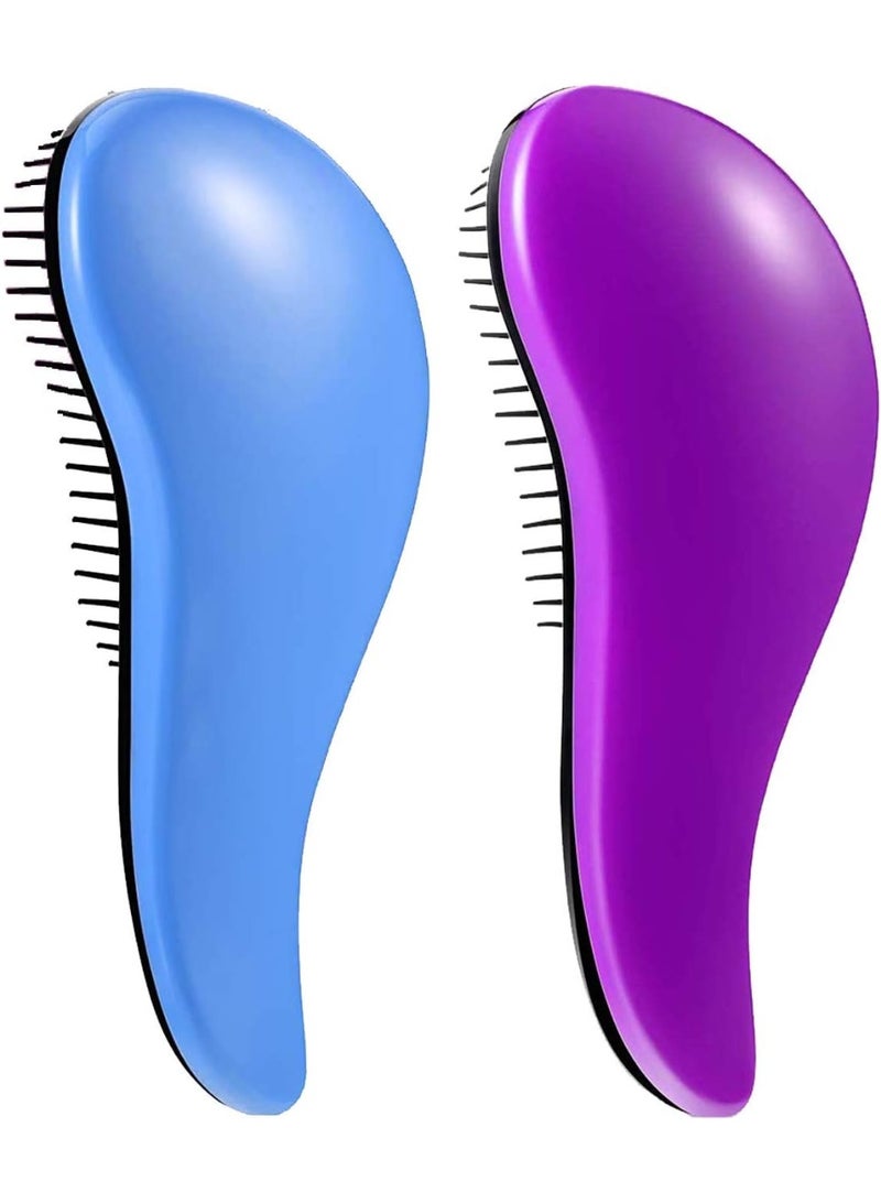 فرشة شعر متعددة الألوان – لفك تشابك الشعر بلطف، مناسبة للشعر الجاف والمبلل، لطيفة على فروة الرأس وتقلل التقصف، مناسبة لكل أنواع الشعر - Image 3