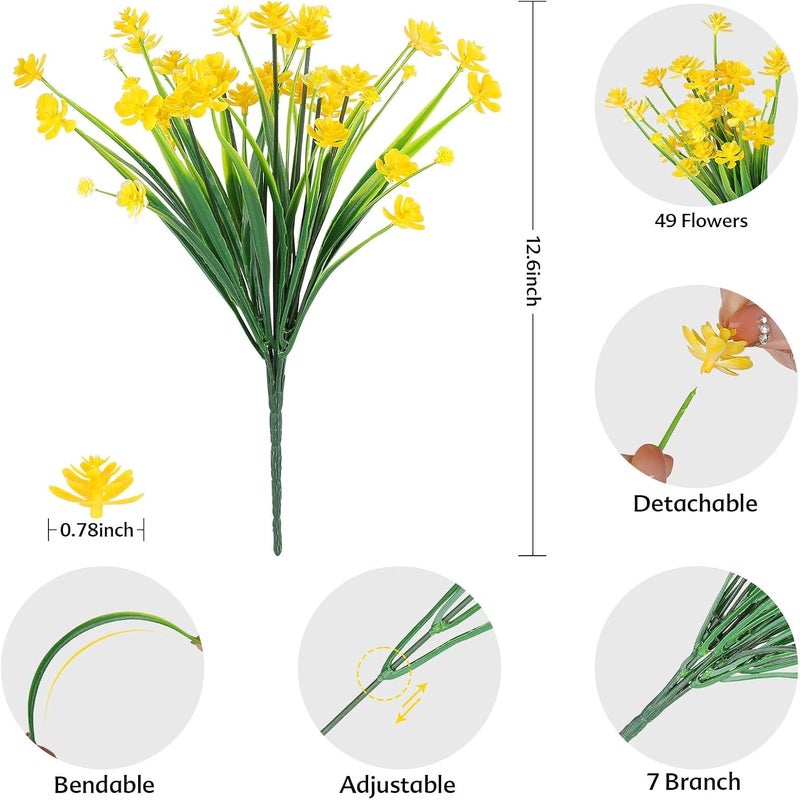 jaffiust 24PCS Artificial Flowers for Outdoor,No Fade Fake Plastic Flowers Faux Plants for Decoration Hanging Planters Indoor Outside Garden Porch Window Box Home Wedding Farmhouse - Image 2
