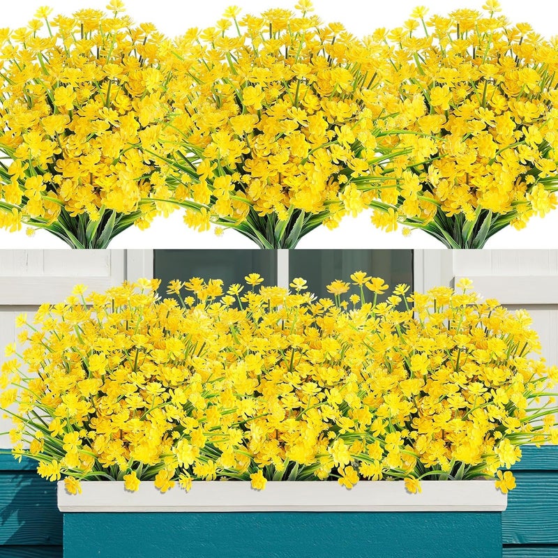 jaffiust 24PCS Artificial Flowers for Outdoor,No Fade Fake Plastic Flowers Faux Plants for Decoration Hanging Planters Indoor Outside Garden Porch Window Box Home Wedding Farmhouse - Image 1