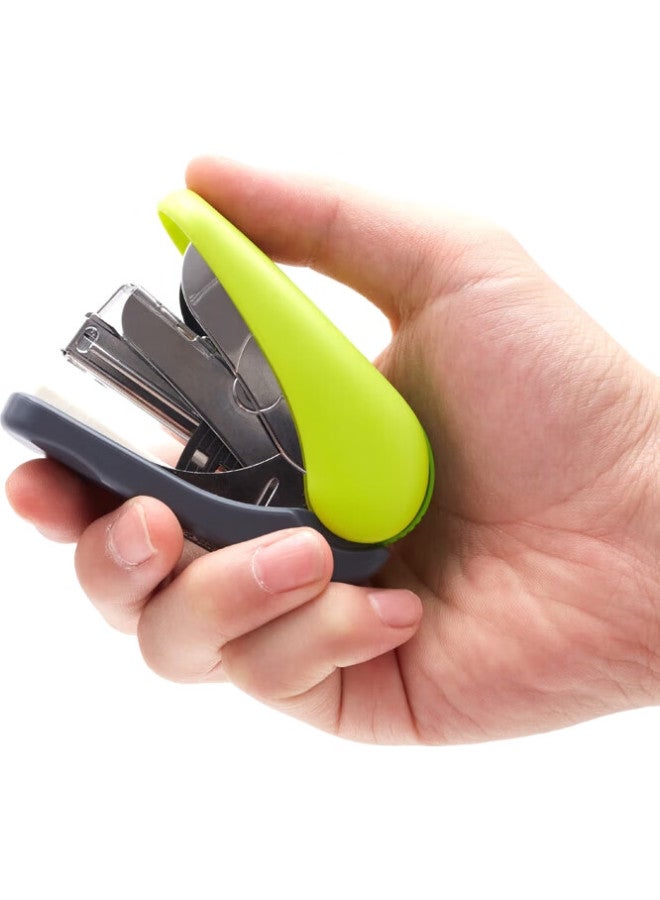 Plus Mini Easy-To-Use Stapler For Office And Student Stationery, Handheld Stapler For Effortless Binding, Small Size Can Bind 32 Pages St-010Vnh Green - Image 1