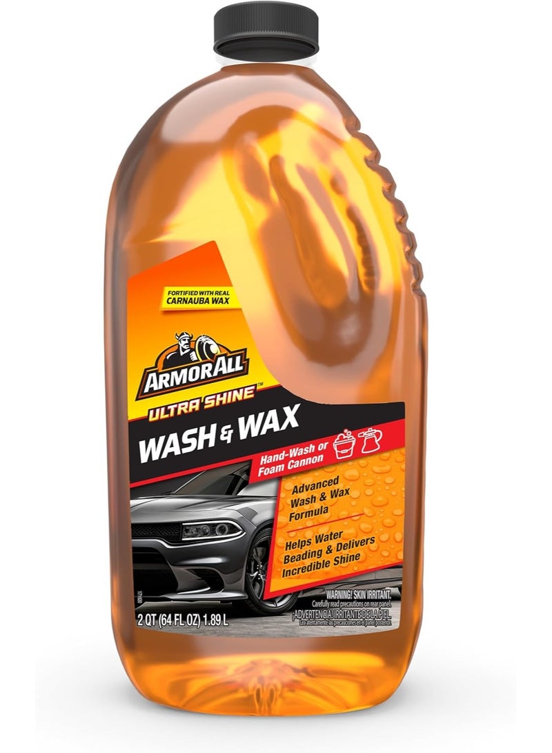 ARMOR ALL Ultra Shine Car Wash And Car Wax Cleaning Fluid For Cars Trucks Motorcycles 1.89 Liter - Image 1