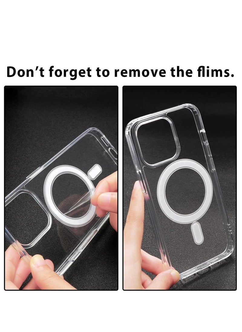 Case Clear Magnetic Case for iPhone 15 Pro Max 6.7 Inches, Compatible with Magsafe, Slim, Ultra Thin, Soft, Transparent, Silicone, TPU, Shockproof Mobile Phone Case, Scratch-Resistant, Non-Slip  - Image 4