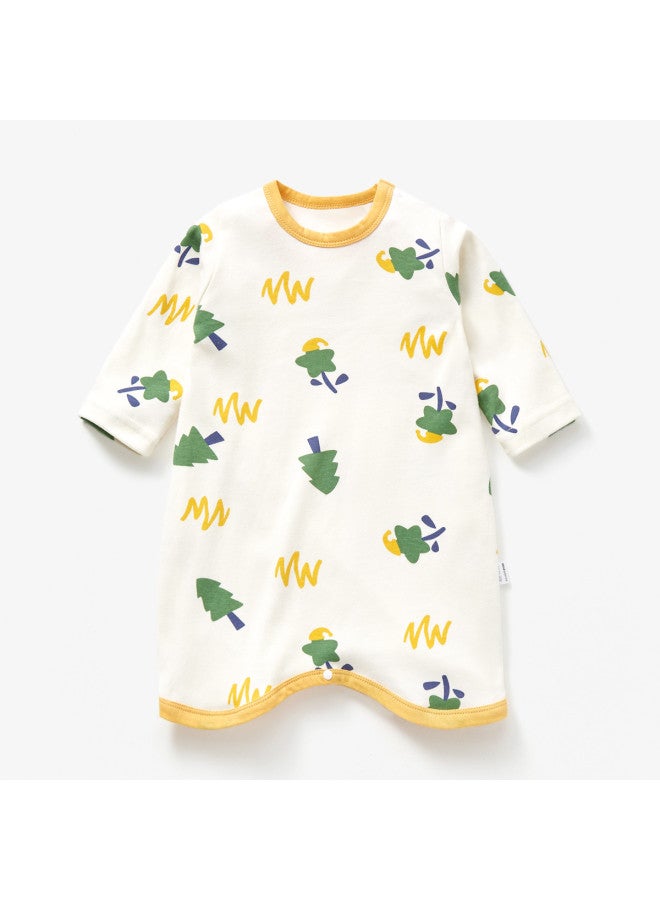 Doxiluka Spring/autumn Baby Sleep Gown - Cotton Long-sleeve Romper With Kick-proof Design, Infant Sleep Dress To Prevent Chilling, Home Loungewear For Boys & Girls - Image 2