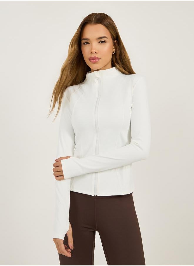 Styli Contour Stitch Detail Zip Up Jacket  - Image 1