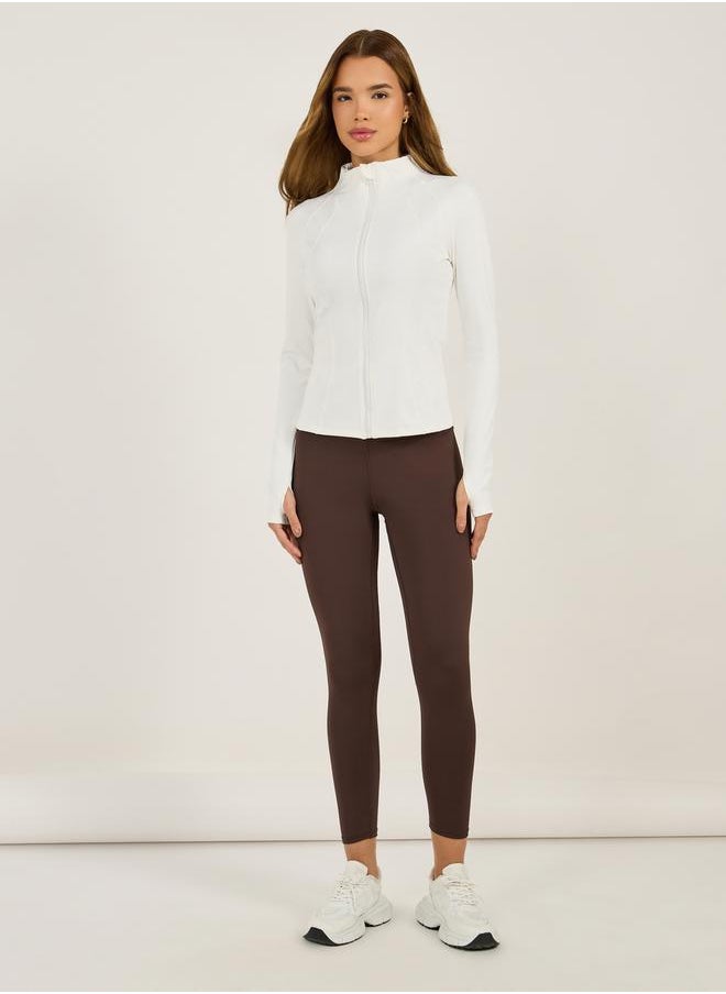 Styli Contour Stitch Detail Zip Up Jacket  - Image 2