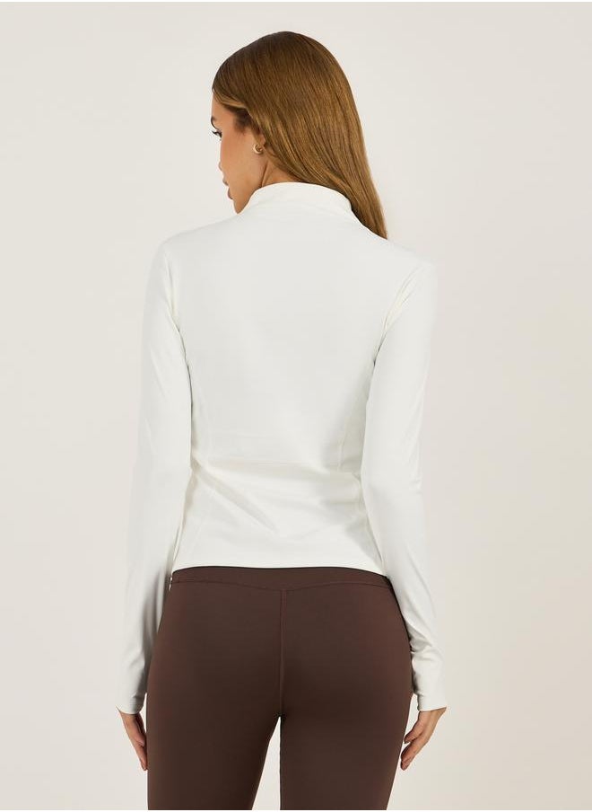 Styli Contour Stitch Detail Zip Up Jacket  - Image 5