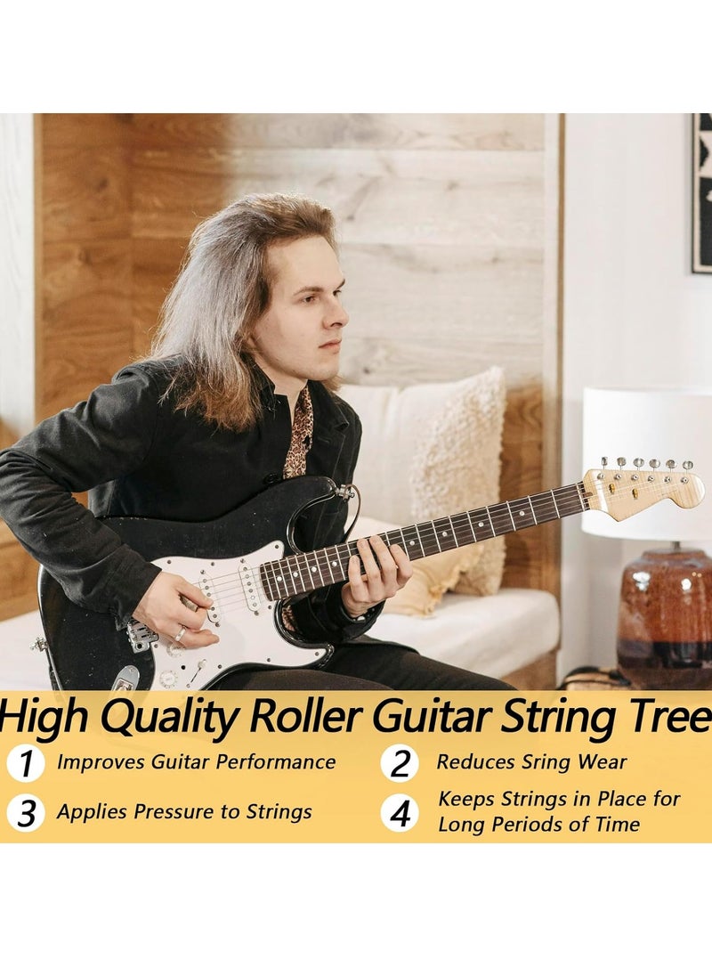 Bukela - Heavy-Duty Metal Guitar Roller String Retainers (2-Piece Set) - Precision String Guide & Trees Replacement for Electric Guitars | Musical Instrument Accessories - Image 1