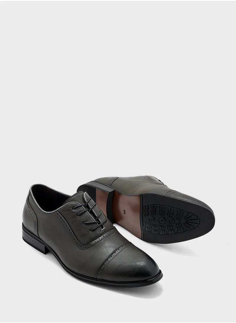 Robert Wood Brogue Detail Oxford Formal Lace Up