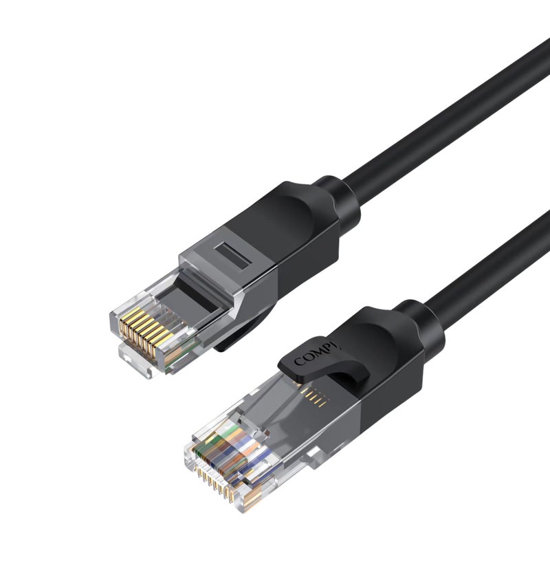 COMPIX Ethernet Cable Cat6 3M, High-Speed 1000Mbps 250MHz Double Shielded LAN Cable, Silver-Plated & Fluke-Tested, Supports PC, PS5/PS4, Smart TV, Router, Modem, Hub, Switch, Laptop, Gaming Accessories - Image 1