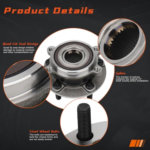DRIVESTAR 513347 Front Left/Right Wheel Hub & Bearing Assembly for Mazda 6 2014-2018, 2013-2018 Mazda CX-5 - Image 3