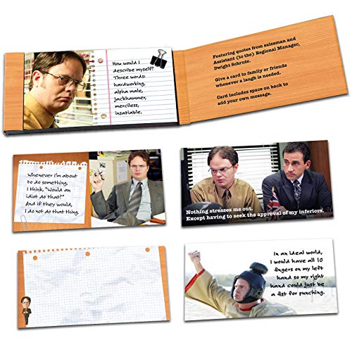 Papersalt The Office Merchandise Dwight Schrute and Michael Scott Wisdom Notes Funny Quotes from The Office TV Series, Set of 2 - Image 2
