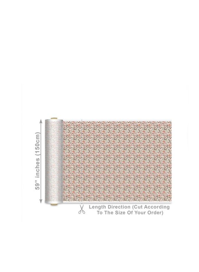 فيلاتو Ø¬Ù„Ø§Ø¨ÙŠØ© Ù…Ø®ÙˆÙŠØ± Ù…Ù† Ù‚Ù…Ø§Ø´ Ø­Ø±ÙŠØ± Ø§Ù„Ù„ÙŠÙ„ Ø¹Ø±Ø§Ù…Ù†ÙŠ Ø¨Ø§Ù„ÙŠØ§Ø±Ø¯Ø©ØŒ Ø¨ÙŠØ¬ØŒ ÙˆØ±Ø¯ÙŠØŒ Ø¨Ù†Ù‚Ø´Ø© Ø²Ù‡ÙˆØ±ØŒ Ø®ÙŠØ§Ø·Ø©ØŒ Ø¹Ø±Ø¶ 58 Ø¨ÙˆØµØ© - Image 2
