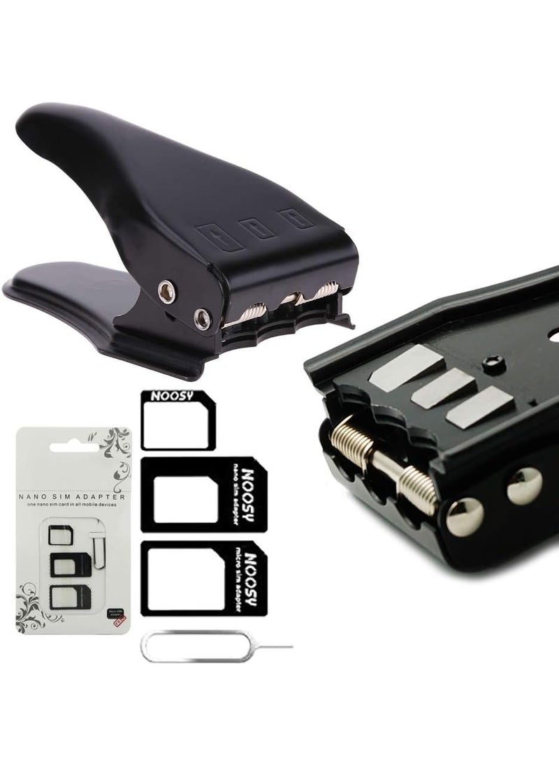 Mmobiel MMOBIEL Universal 3 in 1  Standard SimMicro SimNano Sim Card Cutter Compatible with iPhone Samsung Sony Huawei Motorola etc incl 3 SIM Adapters  1 SIM Card Eject Pin  - Image 1
