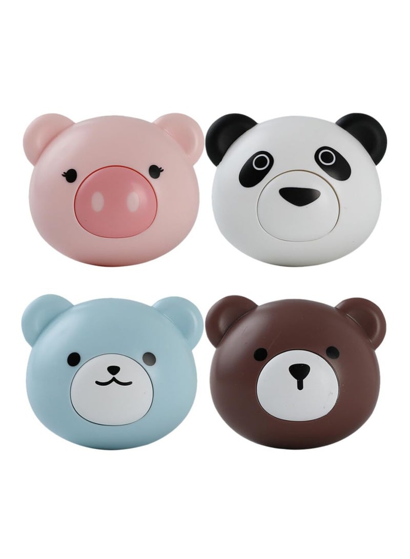 SYOSI Creative Adhesive Coat Hook, 4pcs Cute Animal Key Hooks, Wall Mounted Hooks for Keys, Towels, and Accessories, Pop-up Key Holder for Bedroom, Bathroom, Dorm, or Office - Image 1