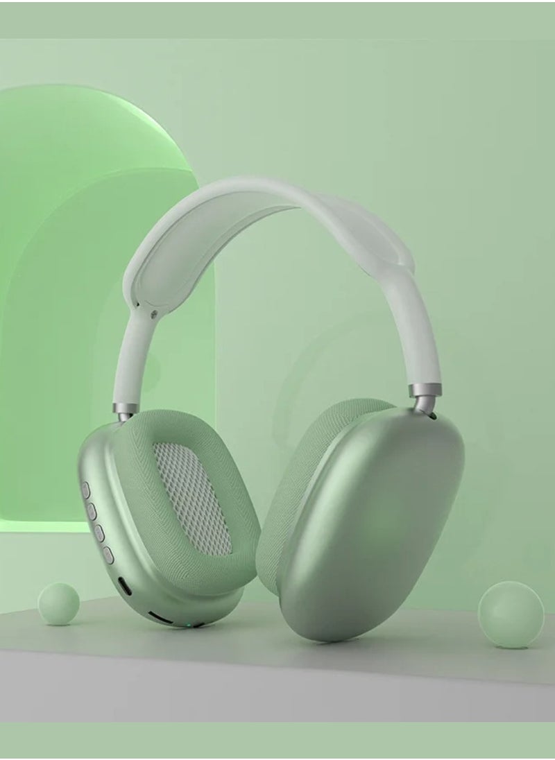 DIGI CORE - P9 Headphones Over Ear Bluetooth Headphones Wireless Headphones With Microphone Foldable Lightweight Headphone Bluetooth Wireless Headset Over-Ear Headphone For PC, Laptops, Mobiles And Tabs Green - Image 1