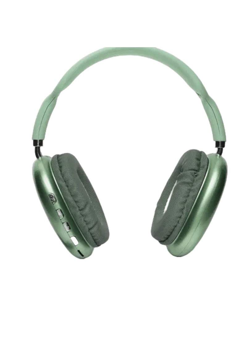 DIGI CORE - P9 Headphones Over Ear Bluetooth Headphones Wireless Headphones With Microphone Foldable Lightweight Headphone Bluetooth Wireless Headset Over-Ear Headphone For PC, Laptops, Mobiles And Tabs Green - Image 1