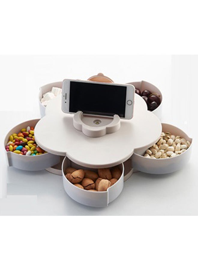 Grey/Blue Flower Petal Candy Storage Box 38cm - Image 3