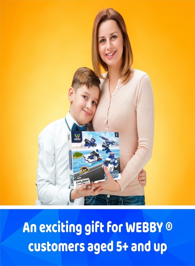 Webby 6 in 1 Police ABS Building Blocks Kit, Adventure Play Set, Fun Creative Toy Set for 5+ Years Kid (169 Pcs) Multicolor - Image 5