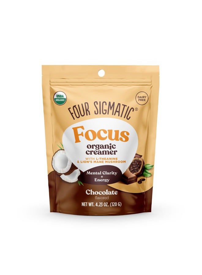 Four Sigmatic Think Cacao Coconut Coffee Creamer | Organic Non Dairy Coffee Creamer with Lion's Mane and Vitamin B12 | Chocolate, 4.23 oz - Image 1