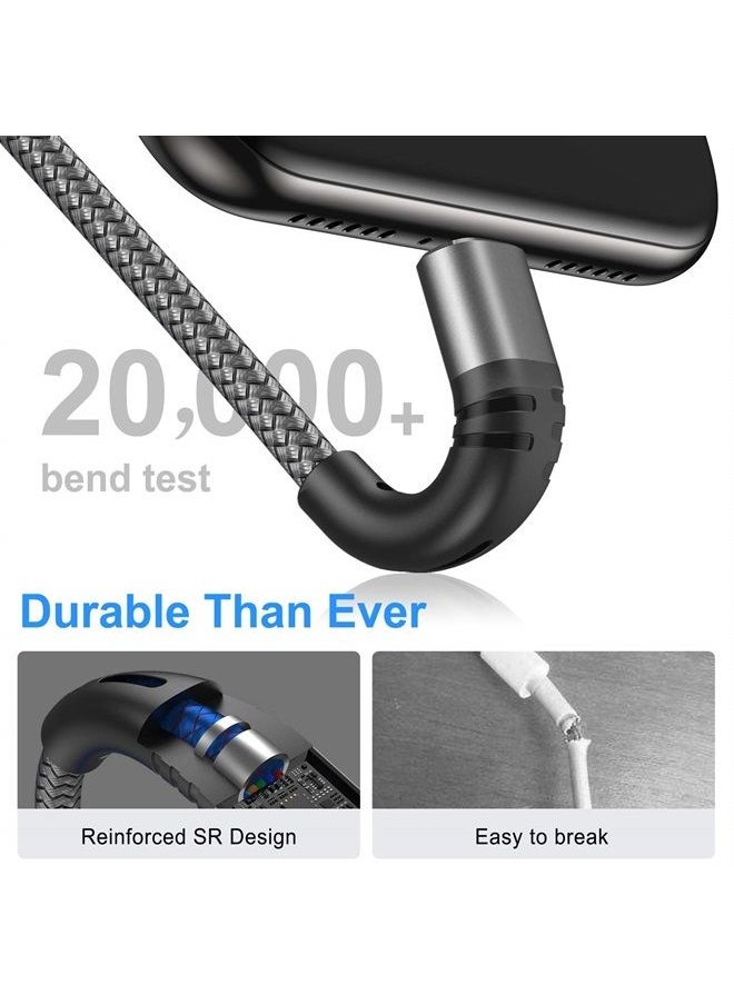 SMALLElectric Micro USB Cable 10ft Android Phone Charger 2-Pack Extra Long Nylon Braided Fast Durable Charging Cord for Samsung Galaxy S7 S6 Edge J7 S5,Note 5 4,LG,HTC,Sony,Xbox One, PS4,Kindle,MP3,Tablet(Gray)  - Image 3