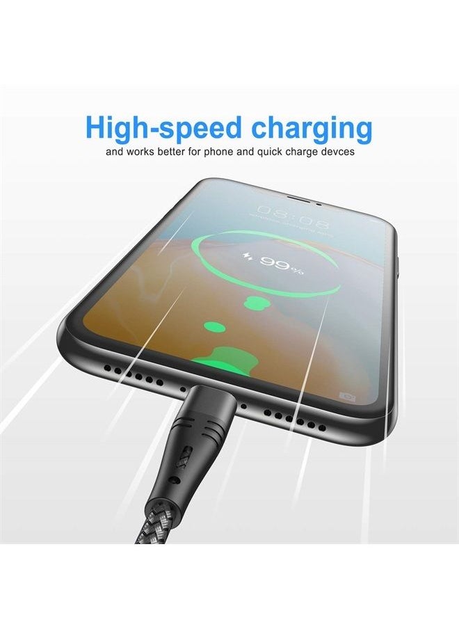 SMALLElectric Micro USB Cable 10ft Android Phone Charger 2-Pack Extra Long Nylon Braided Fast Durable Charging Cord for Samsung Galaxy S7 S6 Edge J7 S5,Note 5 4,LG,HTC,Sony,Xbox One, PS4,Kindle,MP3,Tablet(Gray)  - Image 2