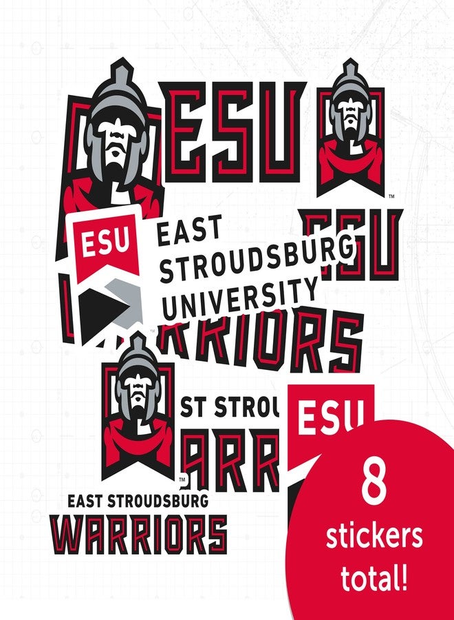 Desert Cactus East Stroudsburg University of Pennsylvania ESU Warriors Sticker Vinyl Decals Laptop Water Bottle Car Scrapbook Sheet T2 (Type 2) - Image 5