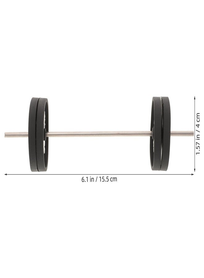 JOINPAYA 2pcs Miniature Dollhouse Gym Decoration: Lifelike Barbell Models, Cute Mini Barbell for Realistic Workout Scenes, Novelty Present, Assorted Colors - Image 4