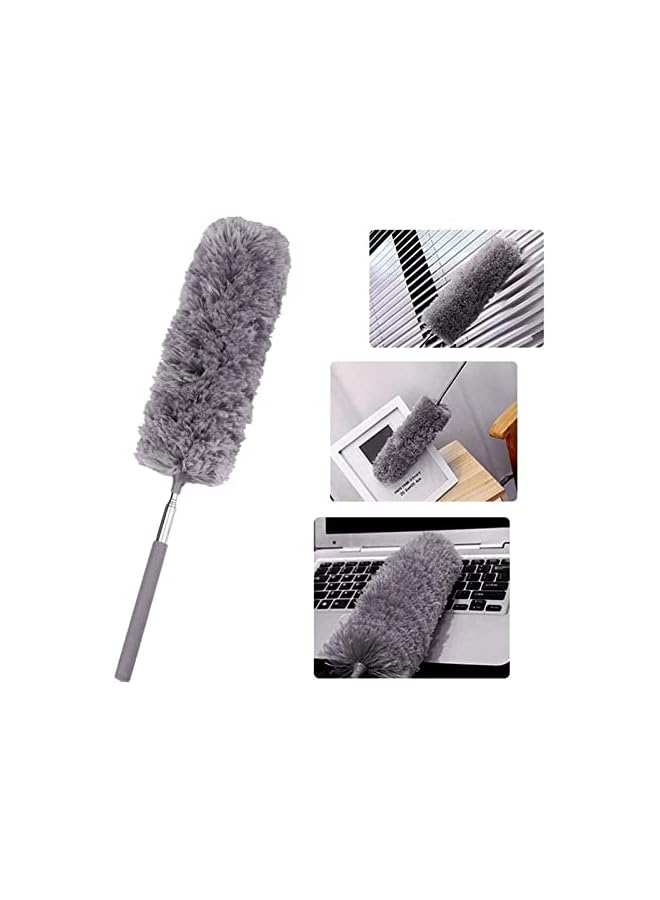 PROMASS 2Pcs Creative Stretch Extend Microfiber Dust Shan Adjustable Feather Duster Household Dusting Brush, Extra Long 100 inches Feather Duster for Cleaning High Ceiling Fan, Interior Roof, Cobweb, Gap Dust - Image 3