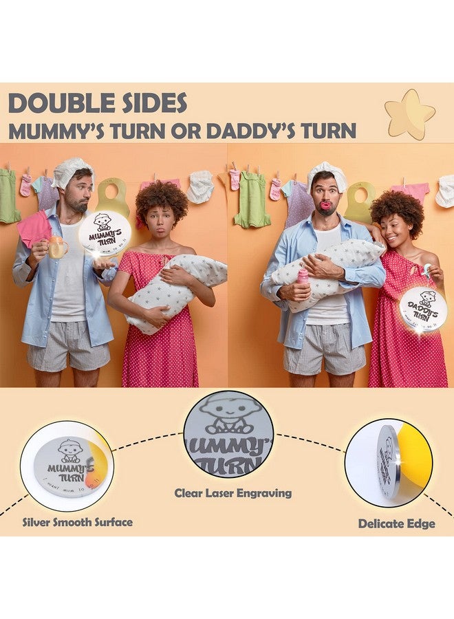 MYPAWLETS New Baby Gifts for New Parents Mom Daddy Funny Double-Sided Silver Decision Coin with Handmade Wooden Box Pregnant Gifts for First Time Moms Keepsake for Baby Memory - Image 3
