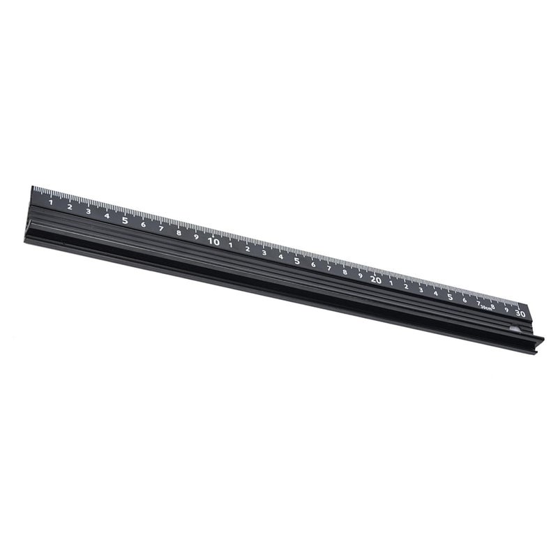 L Shaped 30cm Aluminum Alloy Ruler Non Slip Base for Straight Cutting and DIY Projects - Image 1