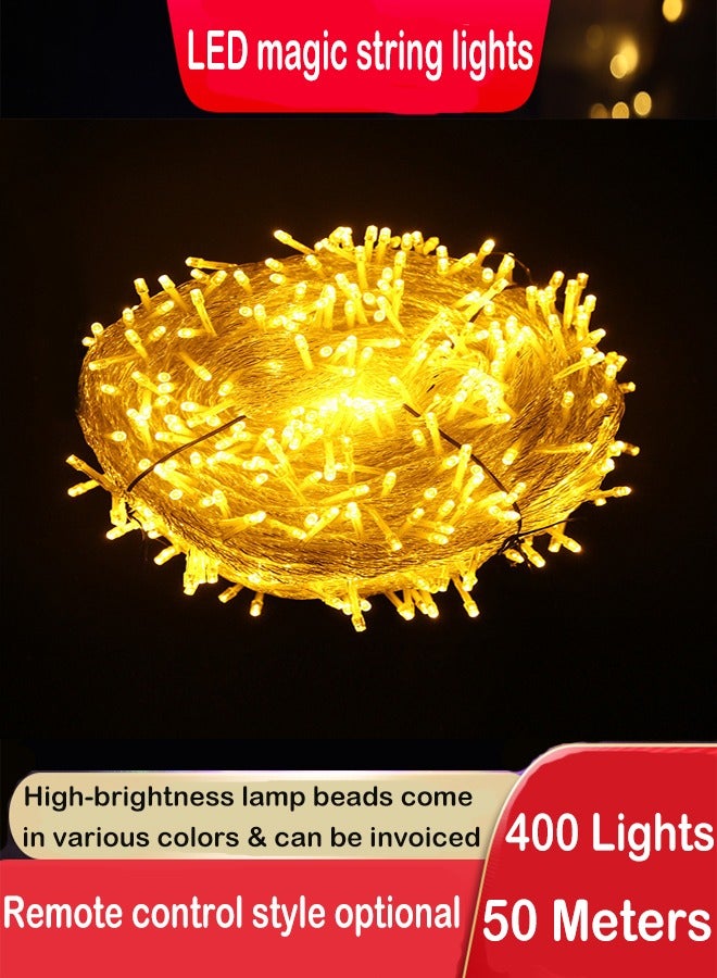 ZCM-HAPPY Warm White Festival Starry Decoration String Lights 50 Meters 400 Lights Plug-in Model  - Image 2