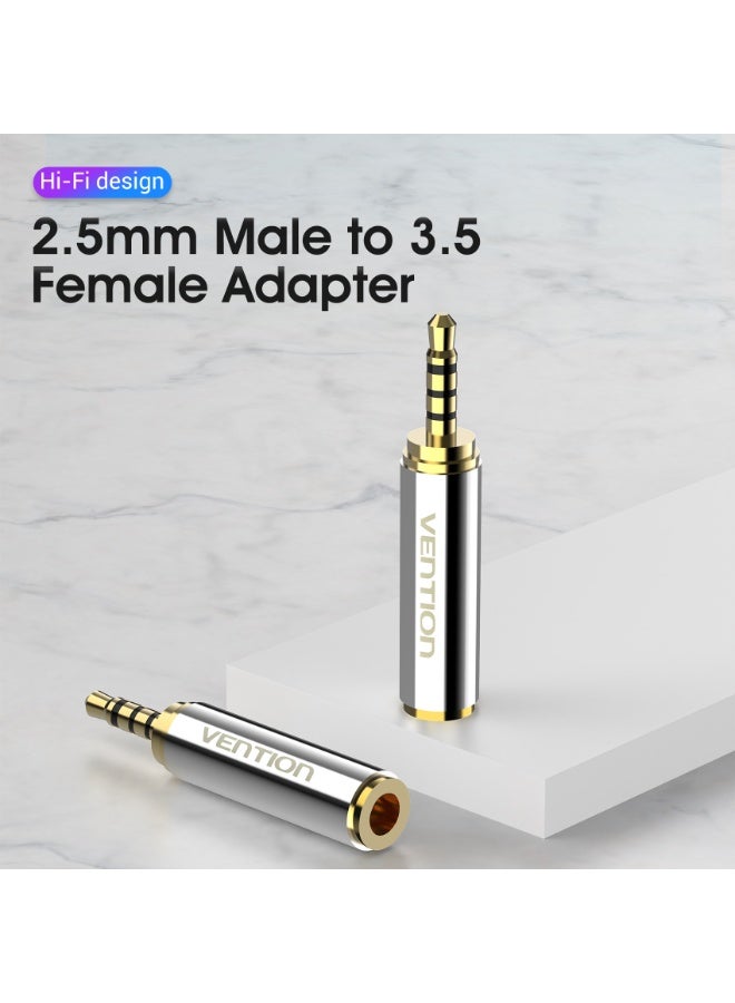 VENTION 3.5mm Female to 2.5mm Male Adapter Gold Model # VAB-S02 - Image 2