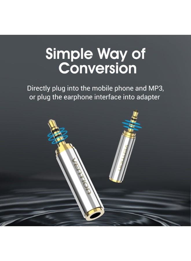 VENTION 3.5mm Female to 2.5mm Male Adapter Gold Model # VAB-S02 - Image 5