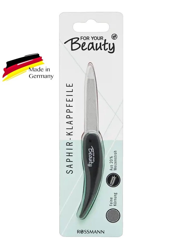 ROSSMANN - German Brand-Sapphire Folding Nail File – Compact and Eco-Friendly Nail Care Solution - Image 1