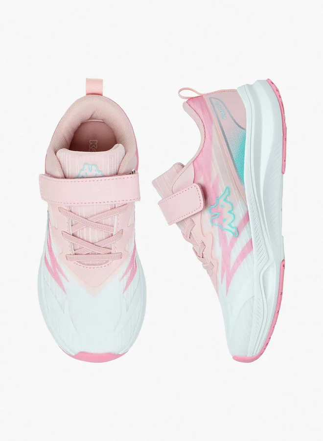 Kappa Girls' Printed Sports Shoes with Hook and Loop Closure