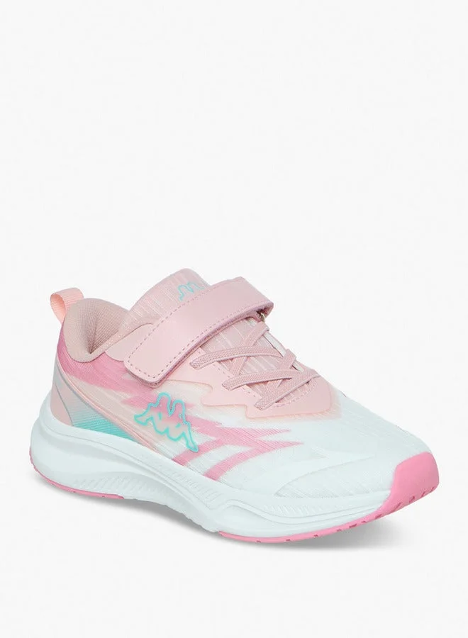 Kappa Girls' Printed Sports Shoes with Hook and Loop Closure