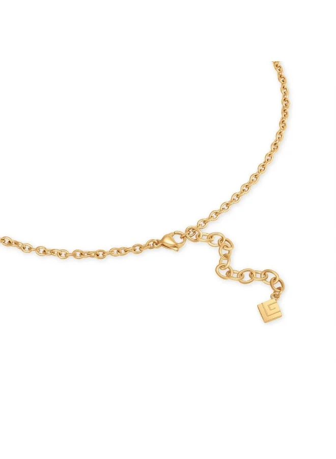 غاي لاروش Eleonore Big Gold-Plated Necklace for women with Logo and Crystals